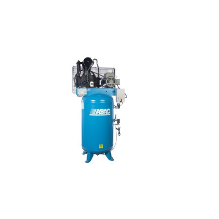 Abac Fullly Featured IRONMAN 7.5 HP 460 V Three Phase Two Stage Cast Iron 80 Gal Vertical Air Compressor ABC7-4380VFF